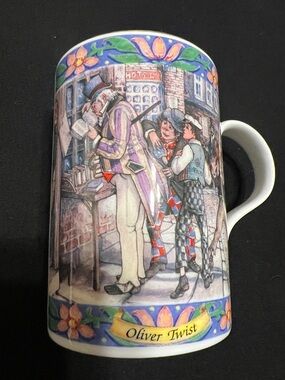 Oliver Twist Illustrated Ceramic Mug - Vintage, Collectible